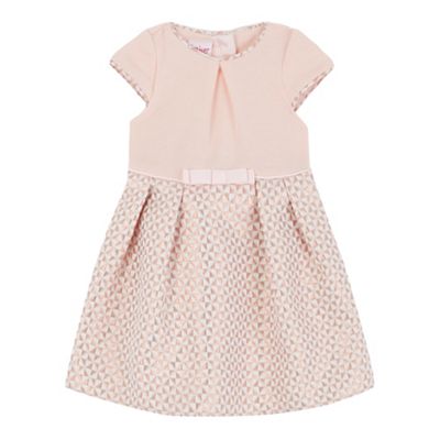 Baby girls' pink textured square dress